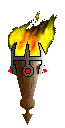 burning torch